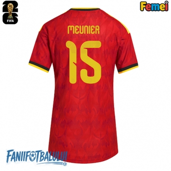 Belgia Thomas Meunier #15 Echipament de Fotbal Replică Mondial 2026 Femei Acasa